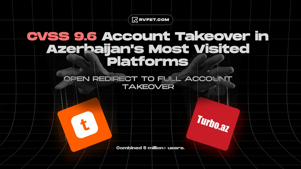 Hero image for CVSS 9.6 Account Takeover in Azerbaijan's Most Visited Platforms